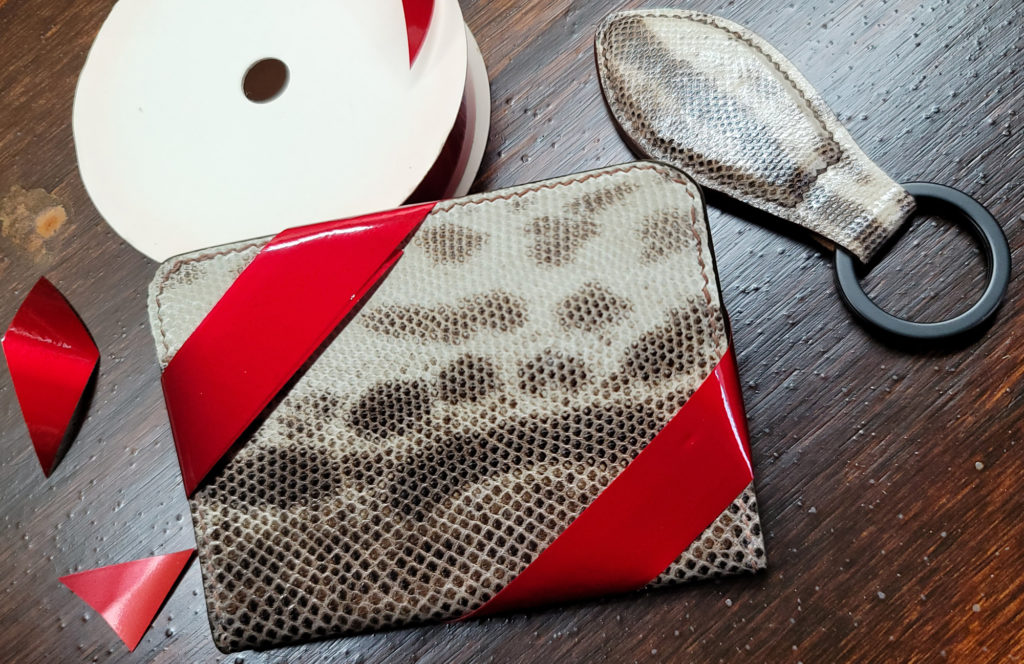 Karung snake skin minimalist RNL Leather Western wallet.